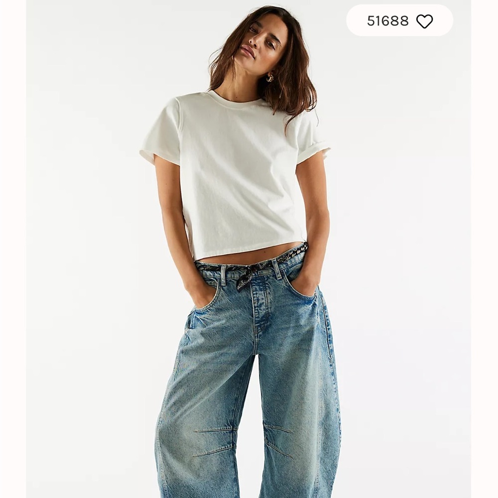 Free People We The Free Good Luck Barrel Jeans